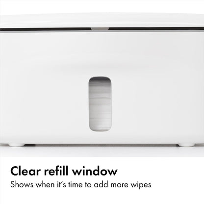 Perfect Pull Baby Wipes Dispenser, Refillable Wipe Holder, Gray