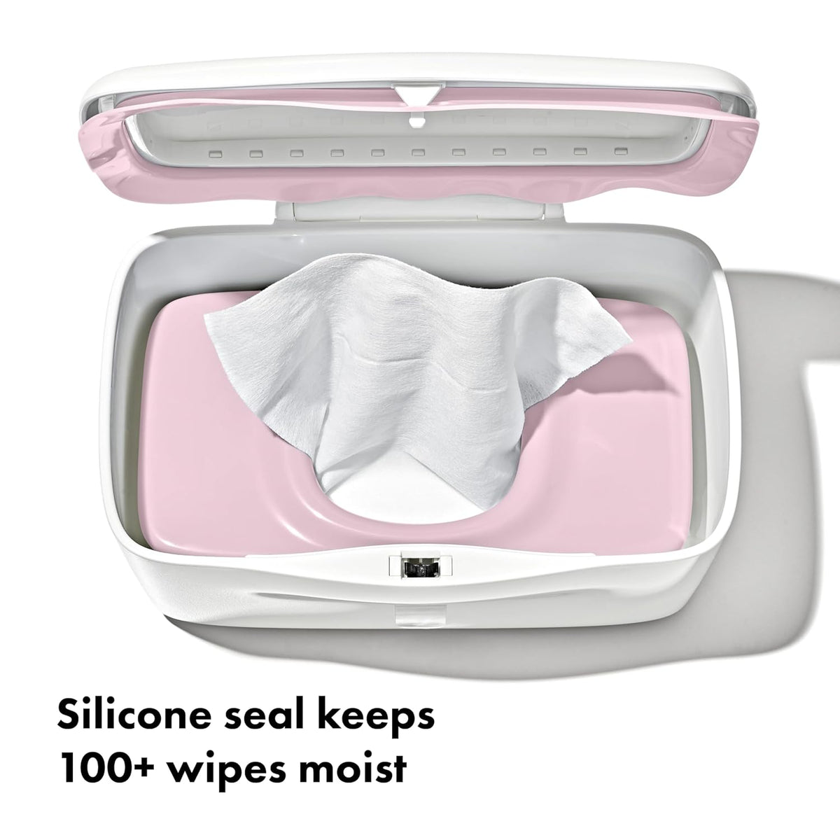 Perfect Pull Baby Wipes Dispenser, Refillable Wipe Holder, Gray