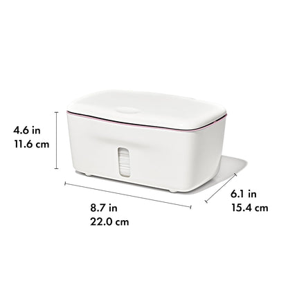 Perfect Pull Baby Wipes Dispenser, Refillable Wipe Holder, Gray