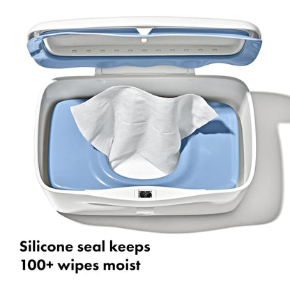 Perfect Pull Baby Wipes Dispenser, Refillable Wipe Holder, Gray