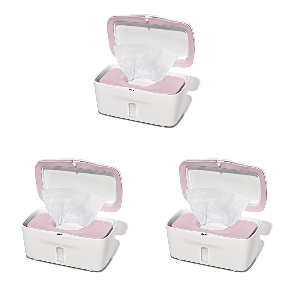 Perfect Pull Baby Wipes Dispenser, Refillable Wipe Holder, Gray