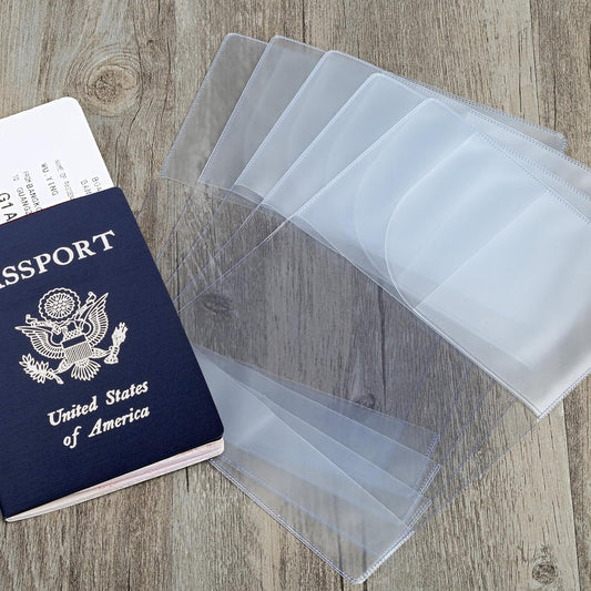 Passport Covers Protector Case for Travel, Clear, 5 Pack