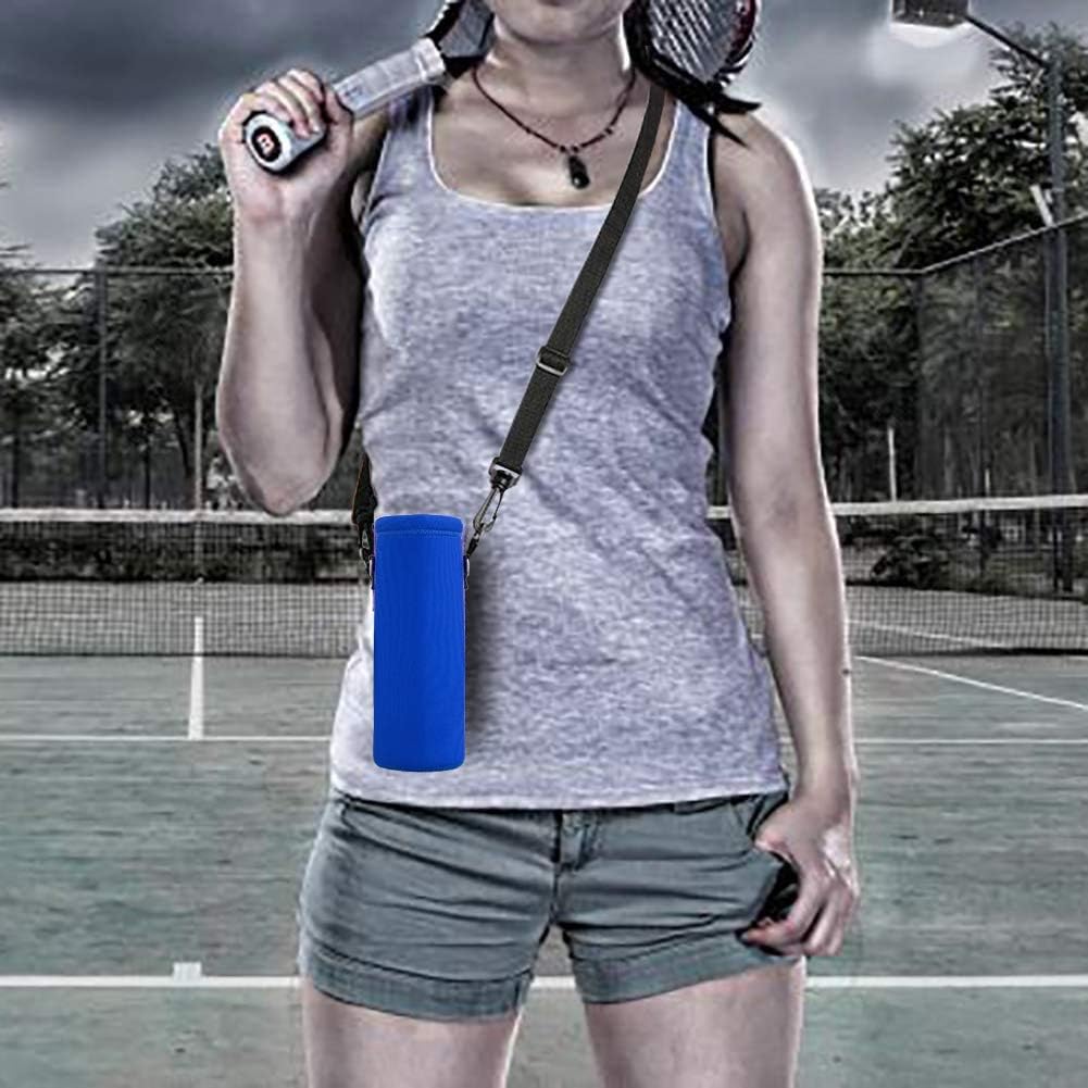 Water Bottle Sling Bag Carrier Crossbody Sleeve,Insulated Neoprene Bottle Case Holder Pouch Cover 500ML/17oz with Shoulder Strap for Walking Women Men