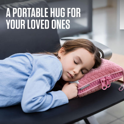 Travel Blanket Pillow, 2-in-1 Soft Plush - Navy/Teal