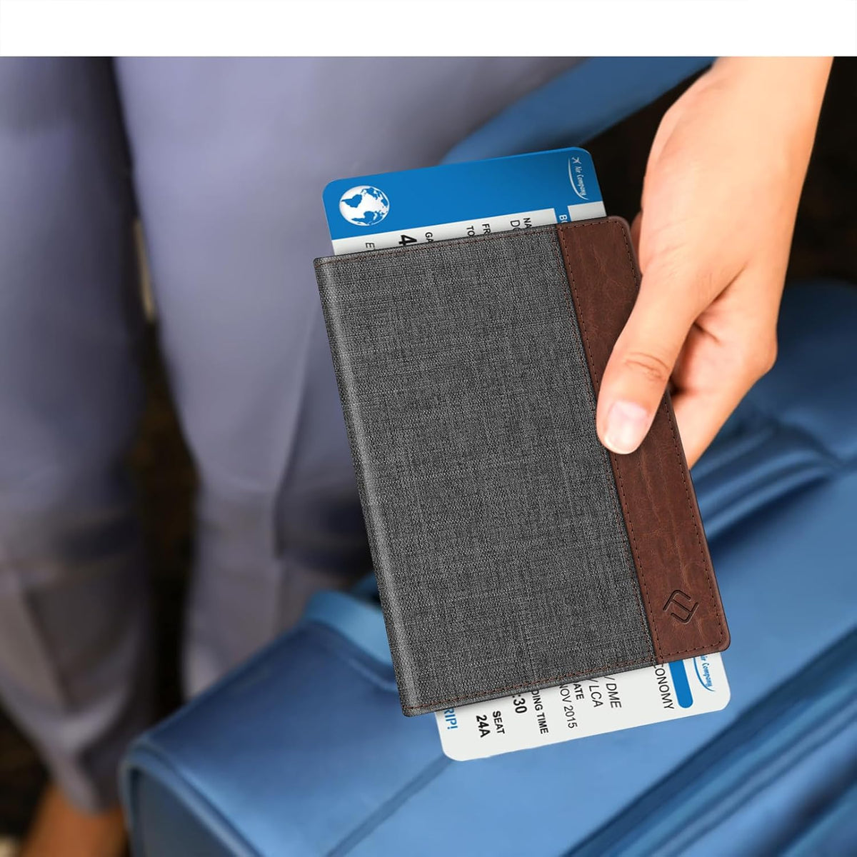 Passport Holder, Slim Travel Wallet RFID Blocking Card Case Cover