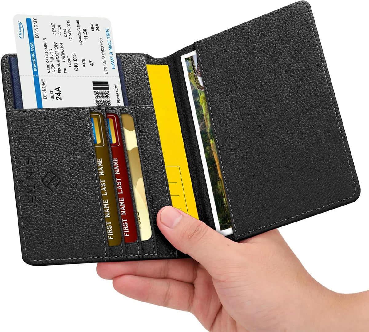 Passport Holder, Slim Travel Wallet RFID Blocking Card Case Cover