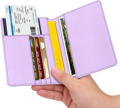 Passport Holder, Slim Travel Wallet RFID Blocking Card Case Cover