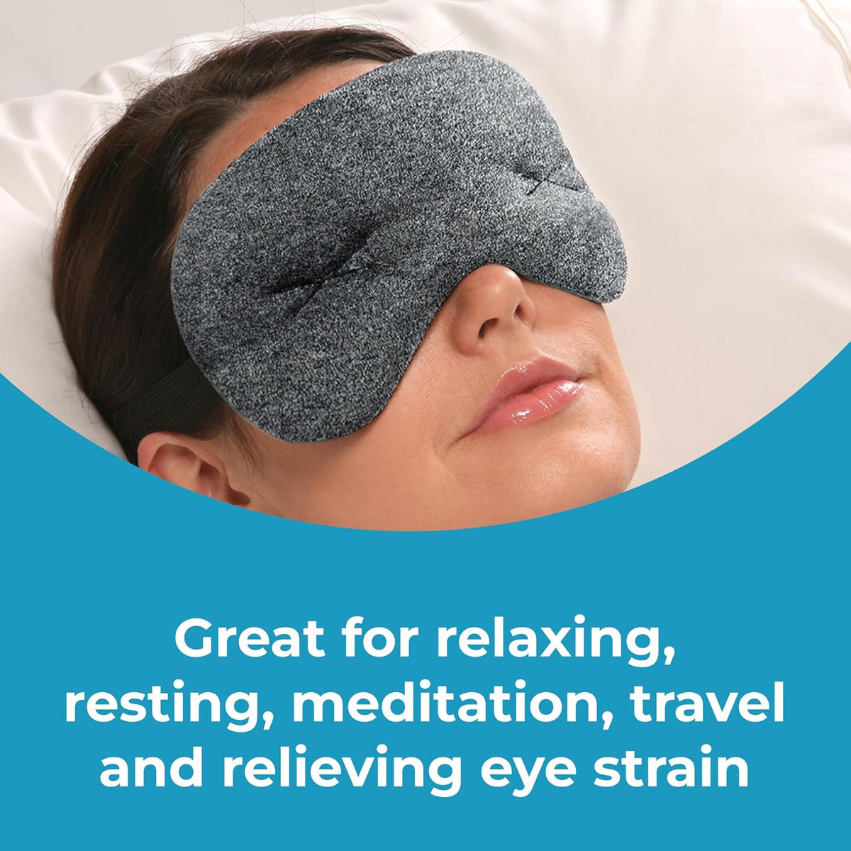 Eye Pillow Compression Eye Mask, Cooling, Universal Fit, Black