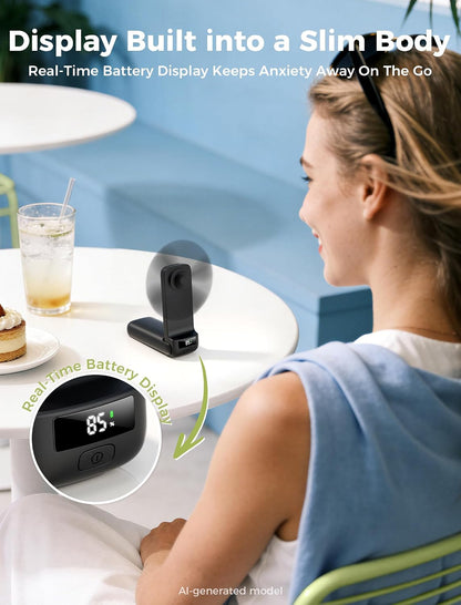 Slim Portable Fan, Thin Handheld Fan, USB Rechargeable