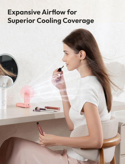 Slim Portable Fan, Thin Handheld Fan, USB Rechargeable