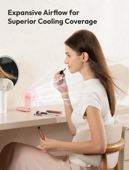 Slim Portable Fan, Thin Handheld Fan, USB Rechargeable