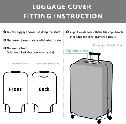 Travelkin Luggage Covers For Suitcase Tsa Approved Suitcase Cover Protector