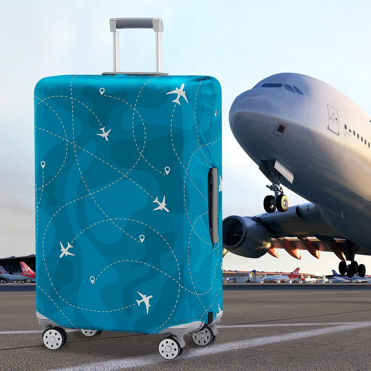 Travelkin Luggage Covers For Suitcase Tsa Approved Suitcase Cover Protector