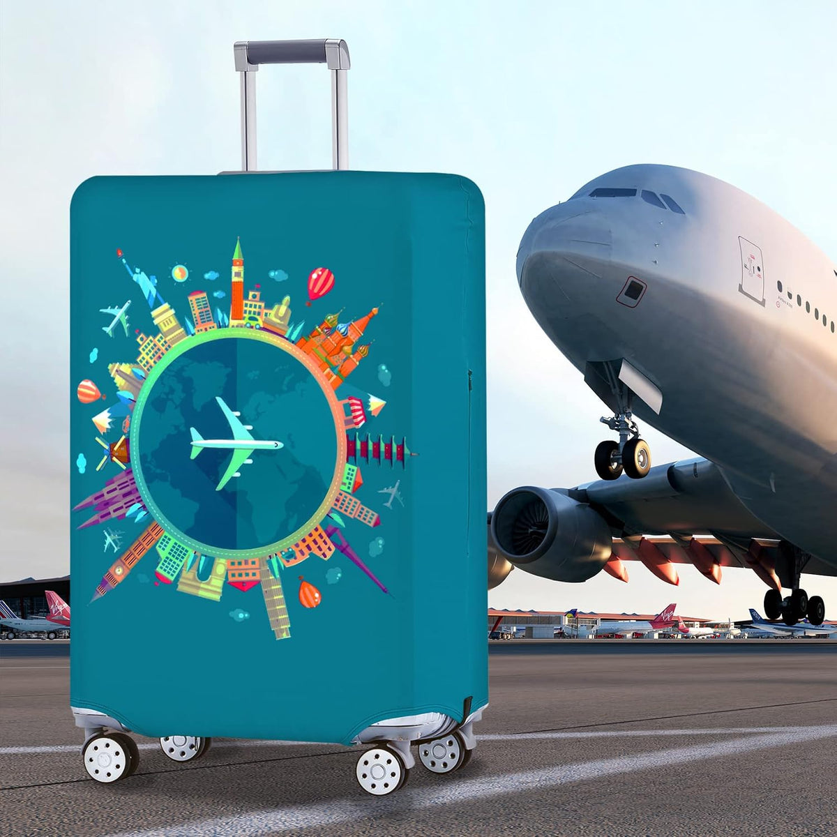 Travelkin Luggage Covers For Suitcase Tsa Approved Suitcase Cover Protector