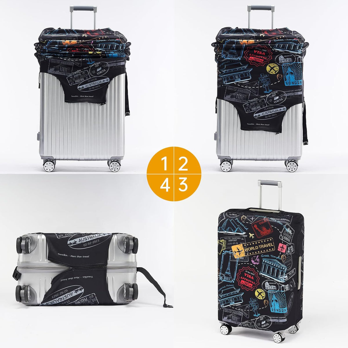 Travelkin Luggage Covers For Suitcase Tsa Approved Suitcase Cover Protector