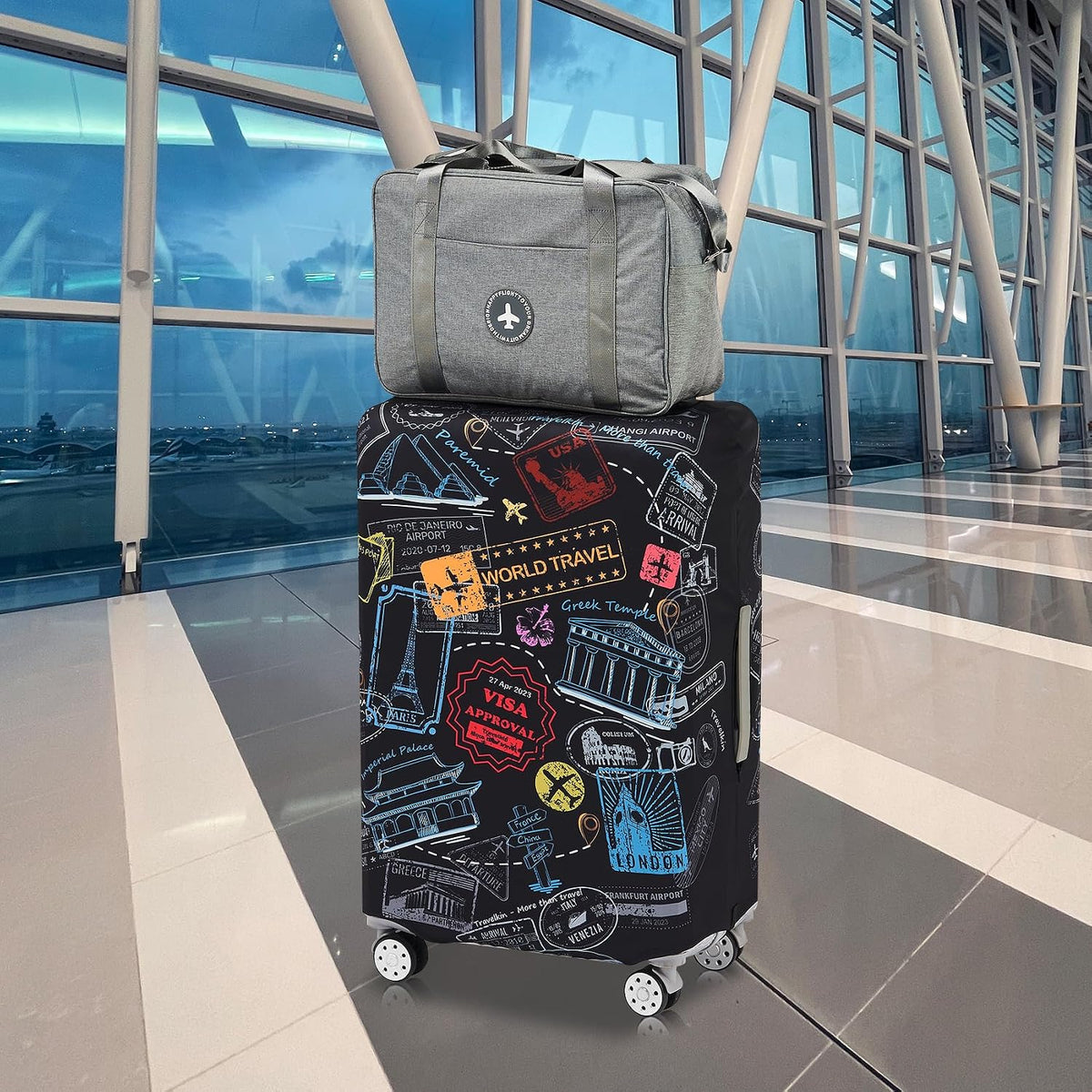 Travelkin Luggage Covers For Suitcase Tsa Approved Suitcase Cover Protector