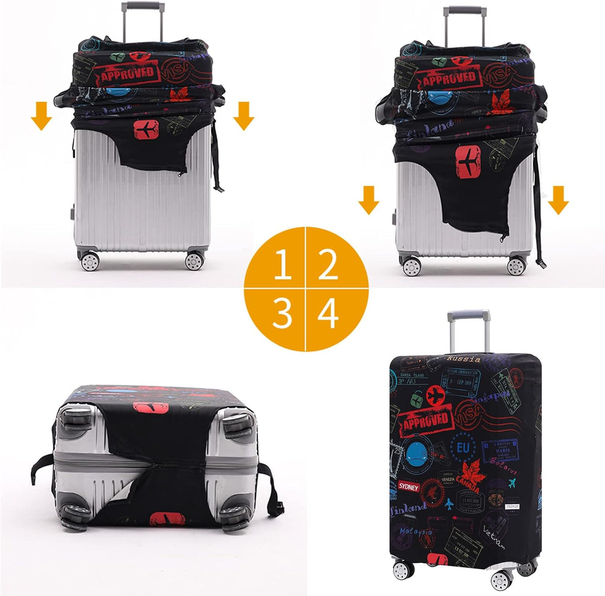 Travelkin Luggage Covers For Suitcase Tsa Approved Suitcase Cover Protector