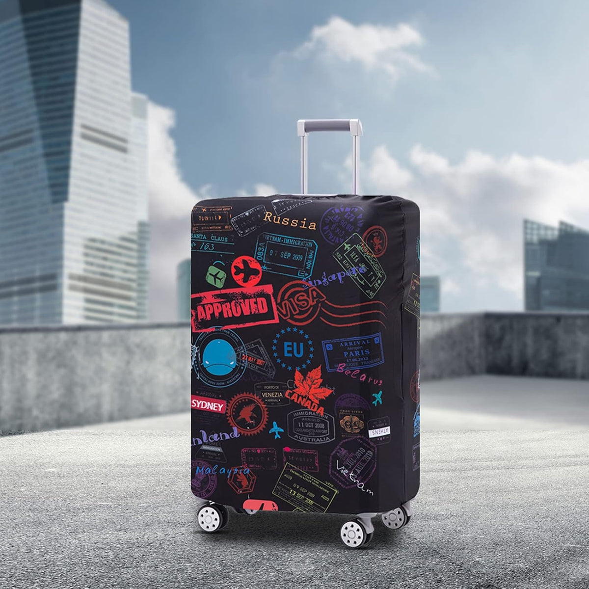Travelkin Luggage Covers For Suitcase Tsa Approved Suitcase Cover Protector