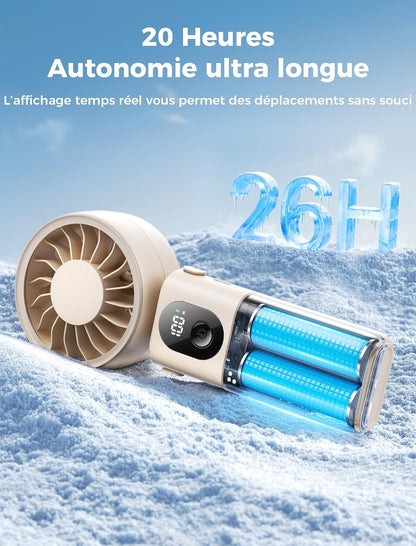 Mighty Portable Handheld Fan | 20H Max Cooling | 3 Flexible Modes