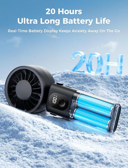 Mighty Portable Handheld Fan | 20H Max Cooling | 3 Flexible Modes