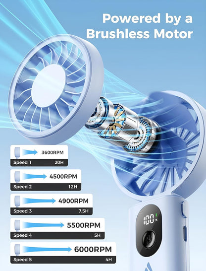 Mighty Portable Handheld Fan | 20H Max Cooling | 3 Flexible Modes