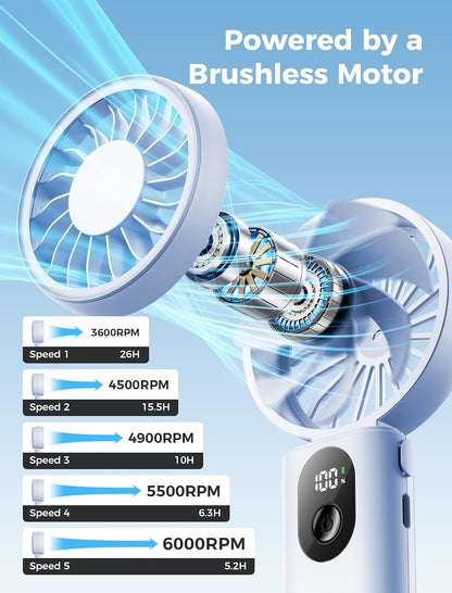 Mighty Portable Handheld Fan | 20H Max Cooling | 3 Flexible Modes