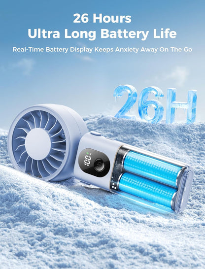 Mighty Portable Handheld Fan | 20H Max Cooling | 3 Flexible Modes