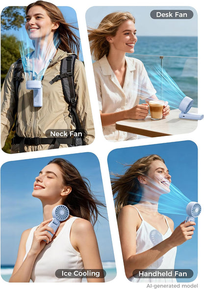 Mighty Portable Handheld Fan | 20H Max Cooling | 3 Flexible Modes