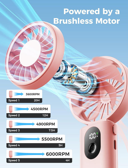 Mighty Portable Handheld Fan | 20H Max Cooling | 3 Flexible Modes