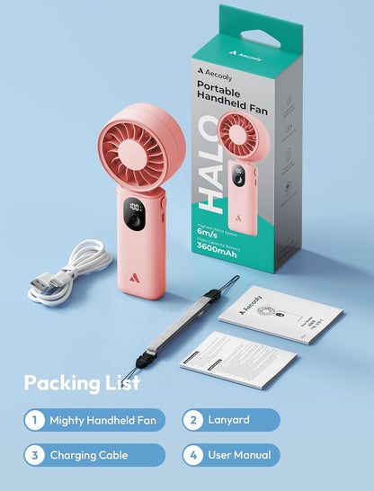 Mighty Portable Handheld Fan | 20H Max Cooling | 3 Flexible Modes