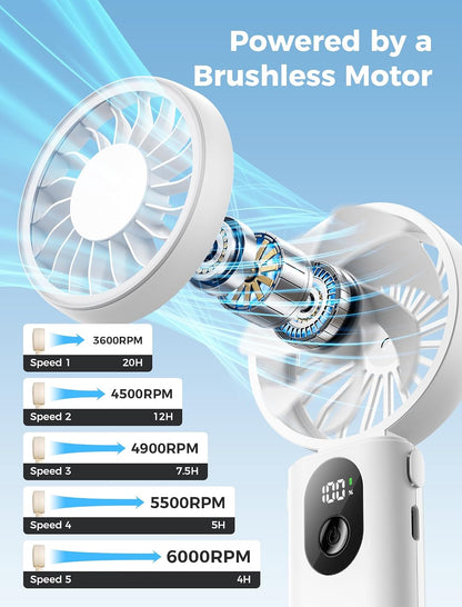 Mighty Portable Handheld Fan | 20H Max Cooling | 3 Flexible Modes