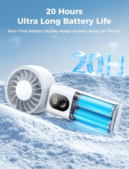 Mighty Portable Handheld Fan | 20H Max Cooling | 3 Flexible Modes