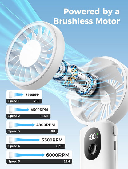 Mighty Portable Handheld Fan | 20H Max Cooling | 3 Flexible Modes