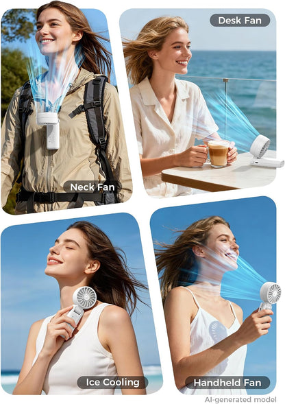 Mighty Portable Handheld Fan | 20H Max Cooling | 3 Flexible Modes