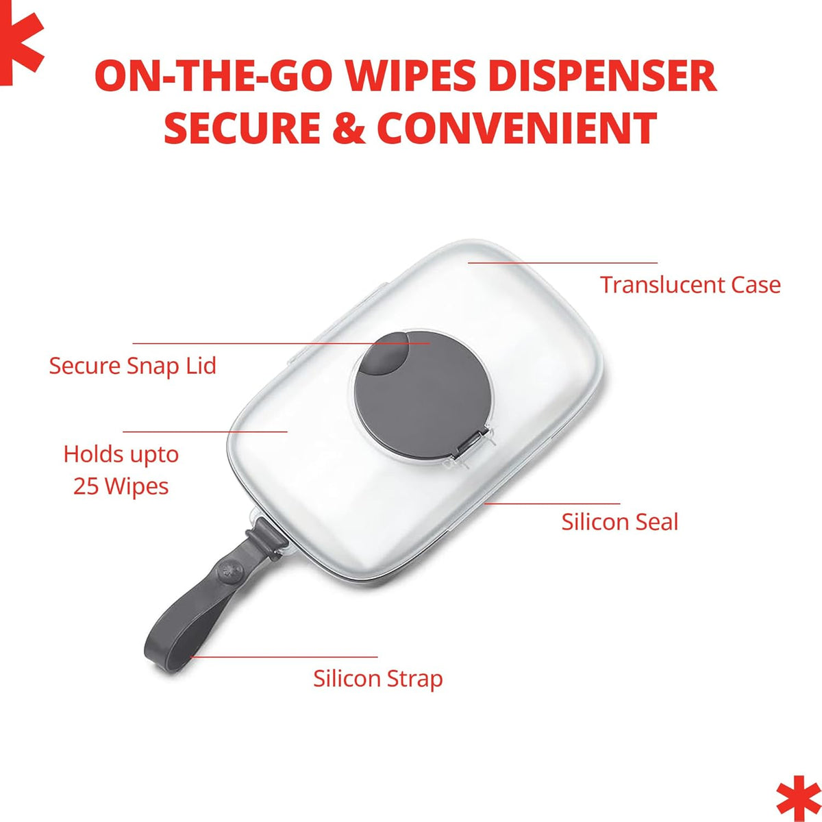 On-The-Grab & Go Wipes Case Dispenser Blush