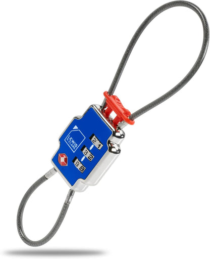 Triple Security Lock: TSA Luggage Locks for Suitcases, Carry On, Laptop Bag & More, Set Combination Lock to Create Secure Padlock for Travel, Vacation, Business, or Backpacking, 1 Pack