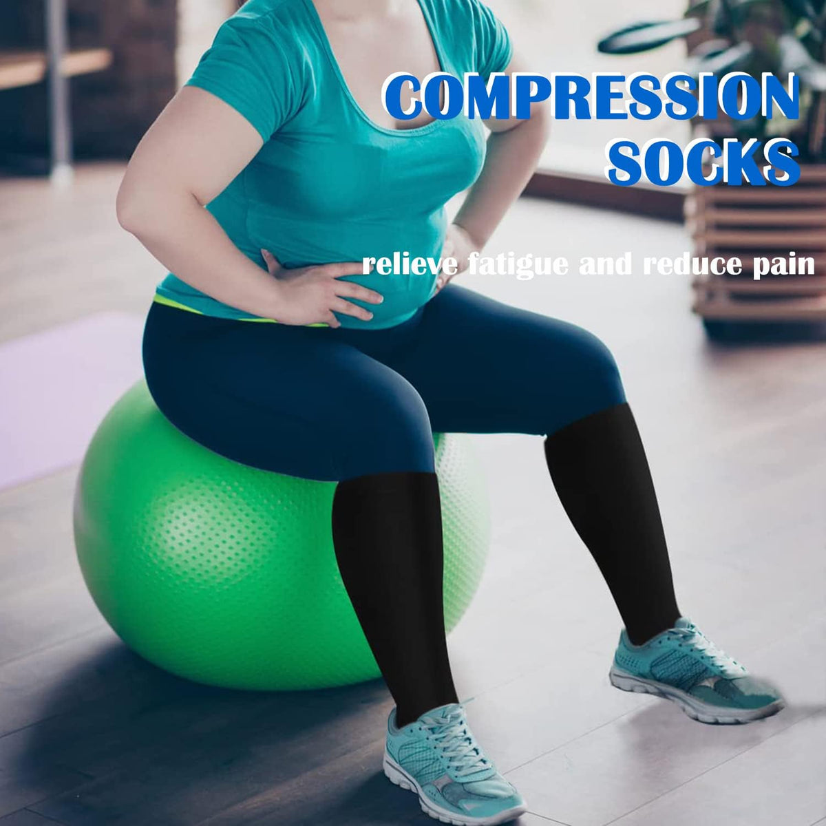 Compression Socks for Women and Men 4 Pairs, Mild Support