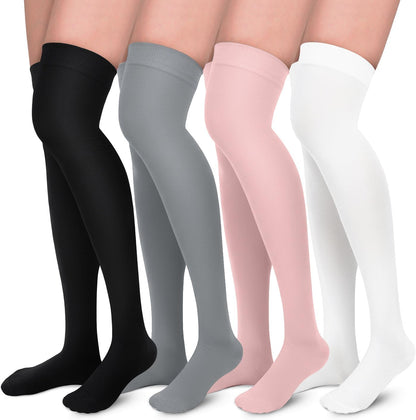 Compression Socks for Women and Men 4 Pairs, Mild Support