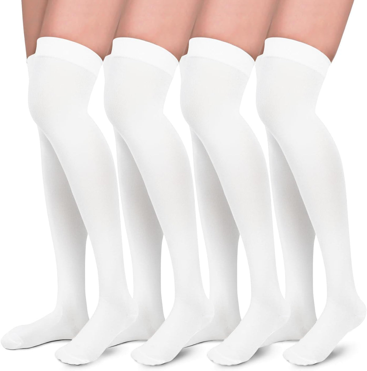 Compression Socks for Women and Men 4 Pairs, Mild Support