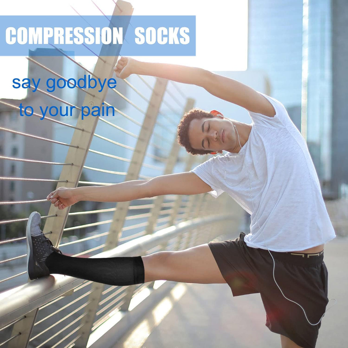 Compression Socks for Women and Men 4 Pairs, Mild Support