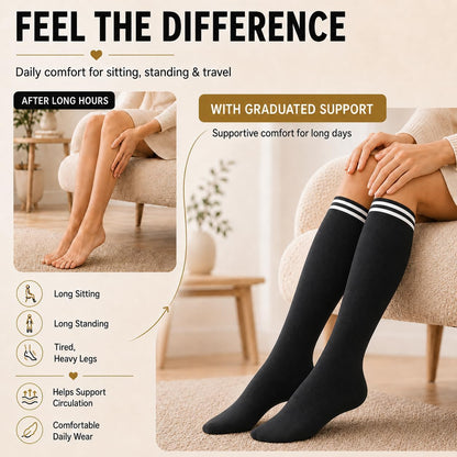 Compression Socks for Women and Men 4 Pairs, Mild Support