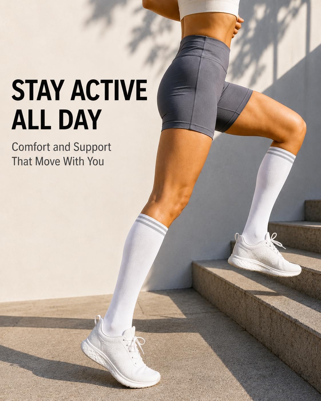 Compression Socks for Women and Men 4 Pairs, Mild Support