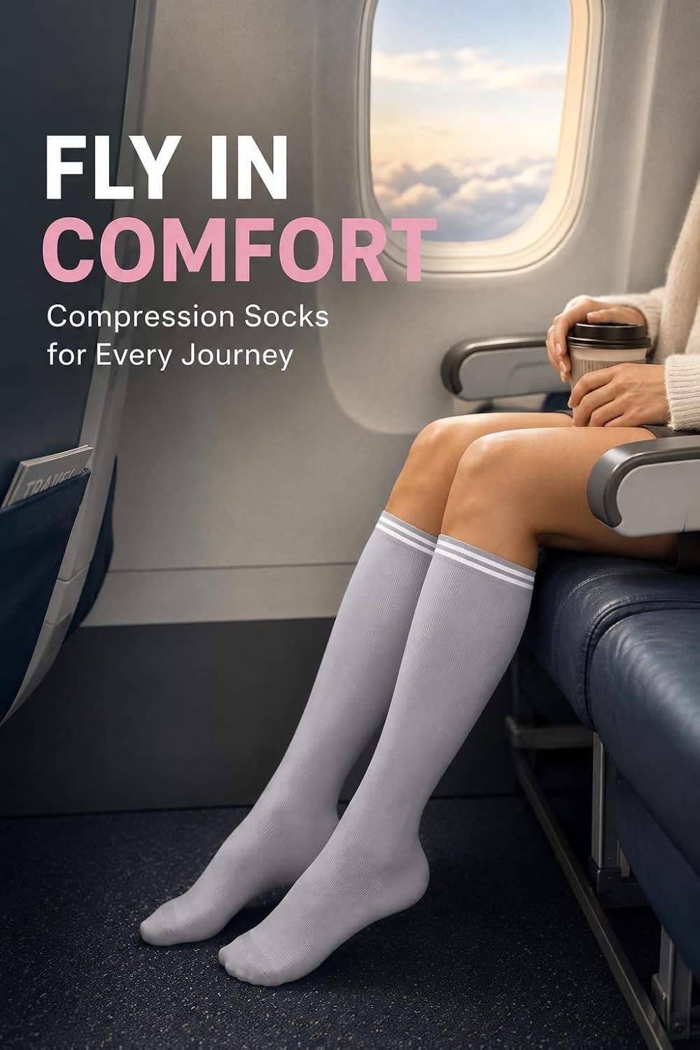 Compression Socks for Women and Men 4 Pairs, Mild Support
