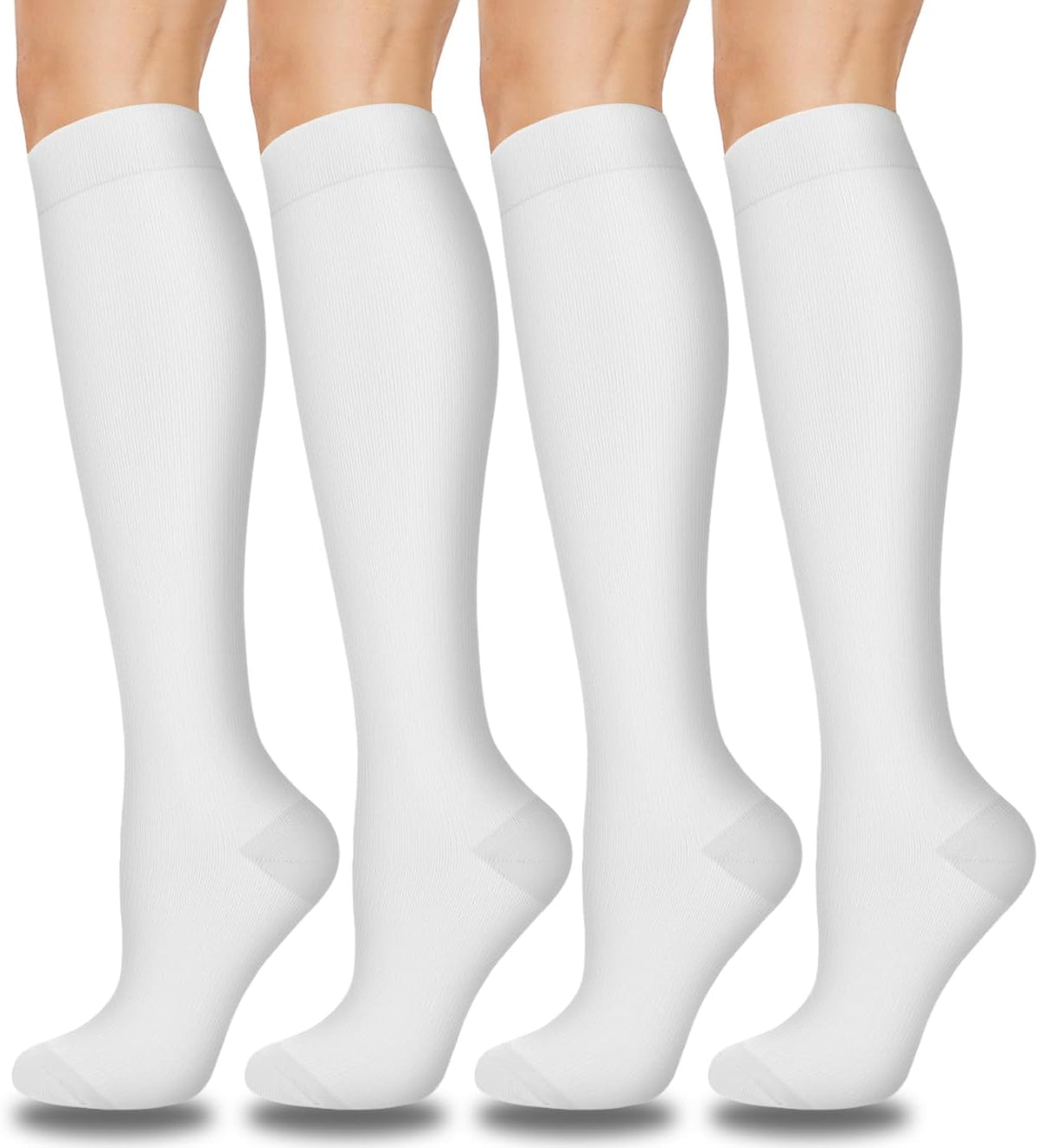 Compression Socks for Women and Men 4 Pairs, Mild Support
