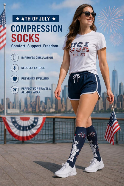 Compression Socks for Women and Men 4 Pairs, Mild Support