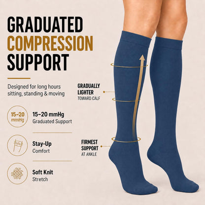 Compression Socks for Women and Men 4 Pairs, Mild Support
