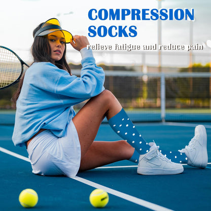 Compression Socks for Women and Men 4 Pairs, Mild Support