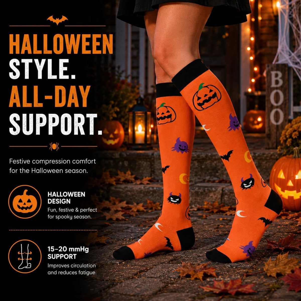 Compression Socks for Women and Men 4 Pairs, Mild Support