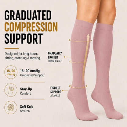 Compression Socks for Women and Men 4 Pairs, Mild Support