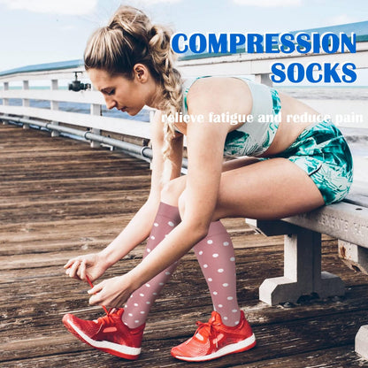 Compression Socks for Women and Men 4 Pairs, Mild Support